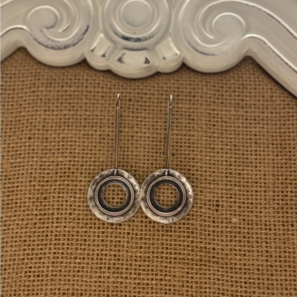 SILPADA  silver oxidized hammered earrings